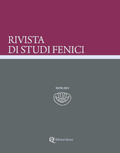 Fascicule, Rivista di studi fenici : XLVII, 2019, Edizioni Quasar
