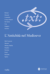 Artikel, La permanenza dell'Antichità : dal laboratorio bolognese : Alexandre, Thèbes, Troie, Merlin, Viella