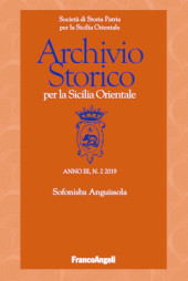 Fascículo, Archivio Storico per la Sicilia orientale : III, 2, 2019, Franco Angeli