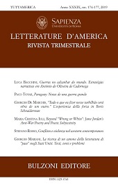 Fascicule, Letterature d'America : rivista trimestrale : XXXIX, 176/177, 2019, Bulzoni
