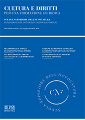 Fascicolo, Cultura e diritti : per una formazione giuridica : VIII, 2/3, 2019, Pisa University Press