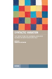 E-book, Syntactic variation : the view from the German-language islands in Northeastern Italy, Forum