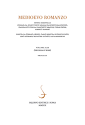 Issue, Medioevo romanzo : 2, 2019, Salerno