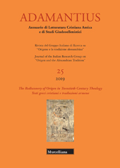 Fascicolo, Adamantius : annuario di letteratura cristiana antica e di studi giudeoellenistici : 25, 2019, Morcelliana