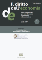 Fascicolo, Il diritto dell'economia : 98, 1, 2019, Enrico Mucchi Editore