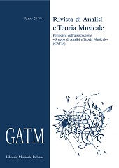 Issue, Rivista di Analisi e Teoria Musicale : XXV, 1, 2019, Gruppo Analisi e Teoria Musicale (GATM)  ; Lim editrice