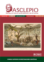 Fascículo, Asclepio : revista de historia de la medicina y de la ciencia : LXXI, 2, 2019, CSIC, Consejo Superior de Investigaciones Científicas
