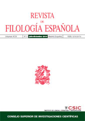 Fascículo, Revista de filología española : XCIX, 2, 2019, CSIC, Consejo Superior de Investigaciones Científicas