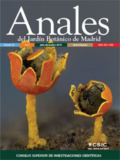 Fascicule, Anales del Jardín Botánico de Madrid : 76, 2, 2019, CSIC, Consejo Superior de Investigaciones Científicas
