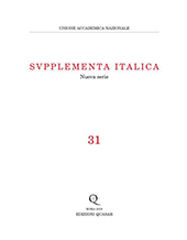 Fascículo, Supplementa italica : nuova serie : 31, 2019, Edizioni Quasar