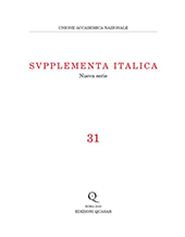 Fascicolo, Supplementa italica : nuova serie : 31, 2019, Edizioni Quasar