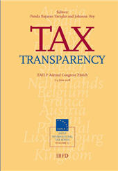 E-book, Tax transparency : 2018 EATLP Congress Zurich, 7-9 June 2018, IBFD