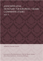 eBook, Annotated legal dictionary for European/Islamic comparative studies, Bononia University Press