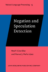 E-book, Negation and Speculation Detection, John Benjamins Publishing Company