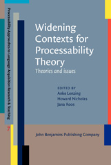 eBook, Widening Contexts for Processability Theory, John Benjamins Publishing Company