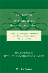 E-book, Wittgenstein : Meaning and Mind (Volume 3 of an Analytical Commentary on the Philosophical Investigations), Part 1: Essays, Blackwell