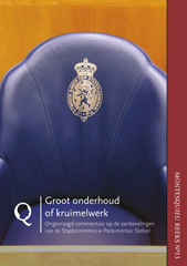 E-book, Groot onderhoud of kruimelwerk : Ongevraagd commentaar op de aanbevelingen van de Staatscommissie Parlementair Stelsel, Koninklijke Boom uitgevers
