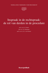 E-book, Inspraak in de rechtspraak : de rol van derden in de procedure, Koninklijke Boom uitgevers
