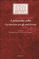 E-book, A Primordio urbis : Un itinerario per gli studi liviani, Brepols Publishers