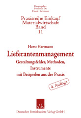 E-book, Lieferantenmanagement. : Gestaltungsfelder, Methoden, Instrumente mit Beispielen aus der Praxis., Deutscher Betriebswirte-Verlag