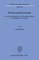 E-book, Beweis und Gewissen. : Zur Beweiswürdigung im Anerkennungsverfahren des Kriegsdienstverweigerers., Duncker & Humblot