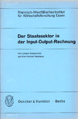 E-book, Der Staatssektor in der Input-Output-Rechnung. : Verflechtungstabellen für die Bundesrepublik Deutschland nach Aufgabenbereichen und Branchen 1954 - 1967., Duncker & Humblot