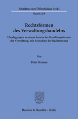 E-book, Rechtsformen des Verwaltungshandelns. : Überlegungen zu einem System der Handlungsformen der Verwaltung, mit Ausnahme der Rechtsetzung., Duncker & Humblot