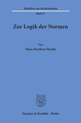 eBook, Zur Logik der Normen., Keuth, Hans Herbert, Duncker & Humblot
