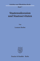 E-book, Staatensukzession und Staatsservituten., Herbst, Leonore, Duncker & Humblot