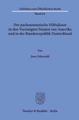 E-book, Der parlamentarische Hilfsdienst in den Vereinigten Staaten von Amerika und in der Bundesrepublik Deutschland., Odewald, Jens, Duncker & Humblot