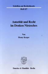 E-book, Autorität und Recht im Denken Nietzsches., Duncker & Humblot
