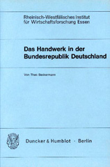 E-book, Das Handwerk in der Bundesrepublik Deutschland., Duncker & Humblot