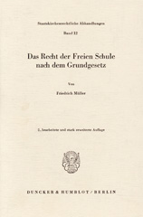 E-book, Das Recht der Freien Schule nach dem Grundgesetz., Duncker & Humblot