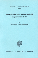 E-book, Der Gedanke einer Kollektivschuld in juristischer Sicht., Duncker & Humblot