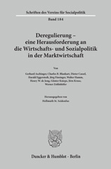 E-book, Deregulierung - eine Herausforderung an die Wirtschafts- und Sozialpolitik in der Marktwirtschaft., Duncker & Humblot