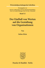 E-book, Der Einfluß von Werten auf die Gestaltung von Organisationen., Duncker & Humblot