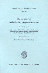 E-book, Metatheorie juristischer Argumentation., Duncker & Humblot