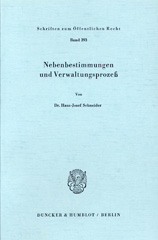 E-book, Nebenbestimmungen und Verwaltungsprozeß., Schneider, Hans-Josef, Duncker & Humblot