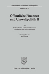 E-book, Öffentliche Finanzen und Umweltpolitik II., Duncker & Humblot