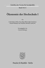 E-book, Ökonomie der Hochschule I., Duncker & Humblot