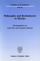 E-book, Philosophie und Rechtstheorie in Mexiko., Duncker & Humblot