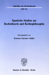 eBook, Spanische Studien zur Rechtstheorie und Rechtsphilosophie., Duncker & Humblot