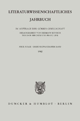 eBook, Literaturwissenschaftliches Jahrbuch., Duncker & Humblot