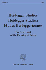 E-book, Heidegger Studies - Heidegger Studien - Etudes Heideggeriennes. : The New Onset of the Thinking of Being., Duncker & Humblot