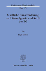 E-book, Staatliche Kunstförderung nach Grundgesetz und Recht der EG., Geißler, Birgit, Duncker & Humblot
