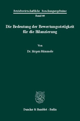 E-book, Die Bedeutung der Bewertungsstetigkeit für die Bilanzierung., Duncker & Humblot
