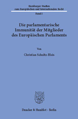 E-book, Die parlamentarische Immunität der Mitglieder des Europäischen Parlaments., Duncker & Humblot