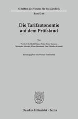 E-book, Die Tarifautonomie auf dem Prüfstand., Duncker & Humblot