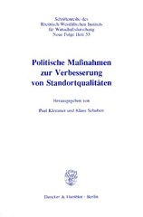 E-book, Politische Maßnahmen zur Verbesserung von Standortqualitäten., Duncker & Humblot