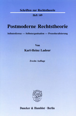 E-book, Postmoderne Rechtstheorie. : Selbstreferenz - Selbstorganisation - Prozeduralisierung., Ladeur, Karl-Heinz, Duncker & Humblot
